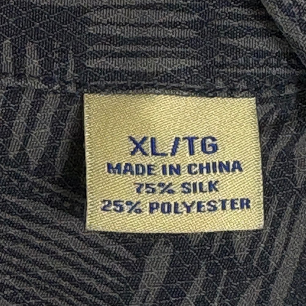 Tommy Bahama Island Zone Mens XL Silk Blend Short Sleeve Button Up Shirt Blue - Picture 6 of 8